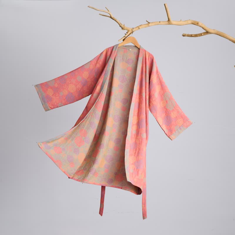 Ownkoti Romantic Rose Cotton Gauze Kimono Robe - image 10