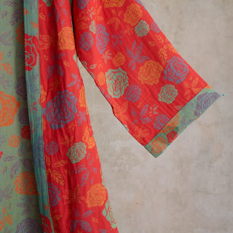 Ownkoti Romantic Rose Cotton Gauze Kimono Robe - image 6