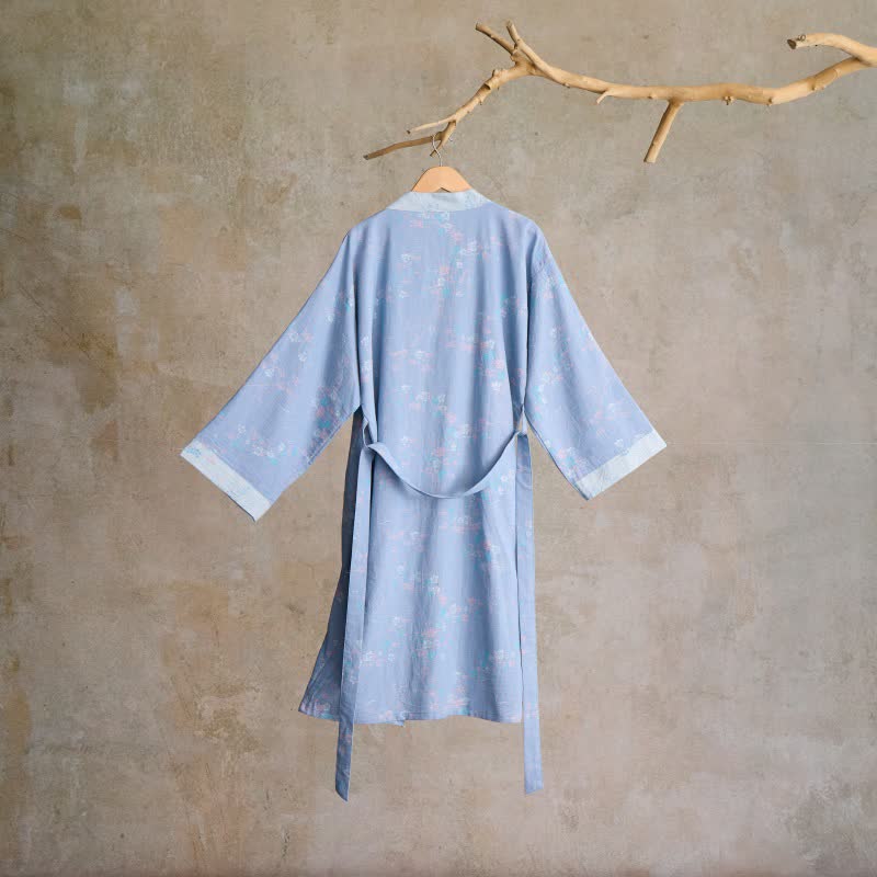 Ownkoti Graceful Plum Blossom Cotton Gauze Kimono Robe - image 1
