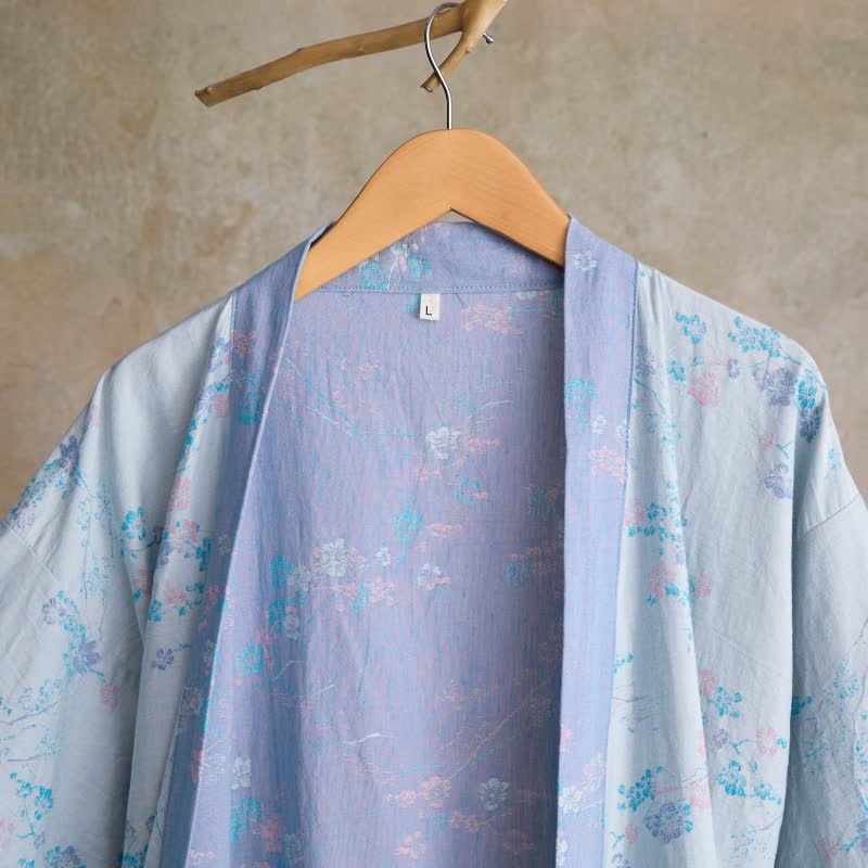 Ownkoti Graceful Plum Blossom Cotton Gauze Kimono Robe - image 9