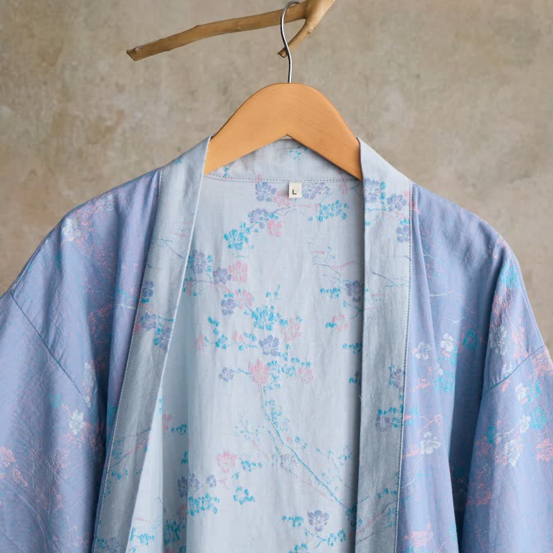 Ownkoti Graceful Plum Blossom Cotton Gauze Kimono Robe - image 3