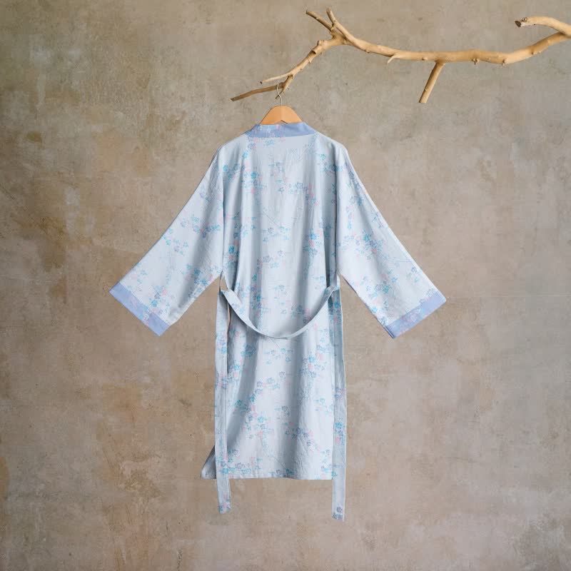 Ownkoti Graceful Plum Blossom Cotton Gauze Kimono Robe - image 7