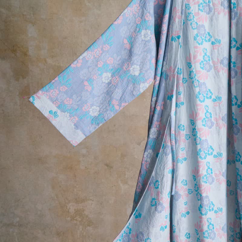 Ownkoti Charming Floral Cotton Gauze Kimono Robe - image 4