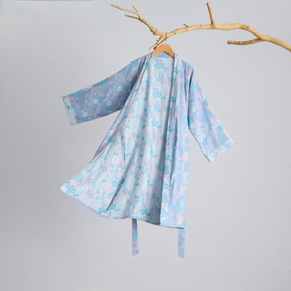 Ownkoti Charming Floral Cotton Gauze Kimono Robe - image 2