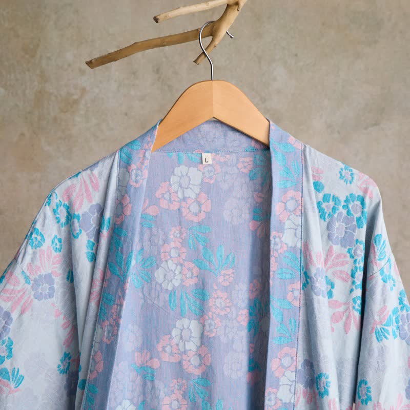 Ownkoti Charming Floral Cotton Gauze Kimono Robe - image 9