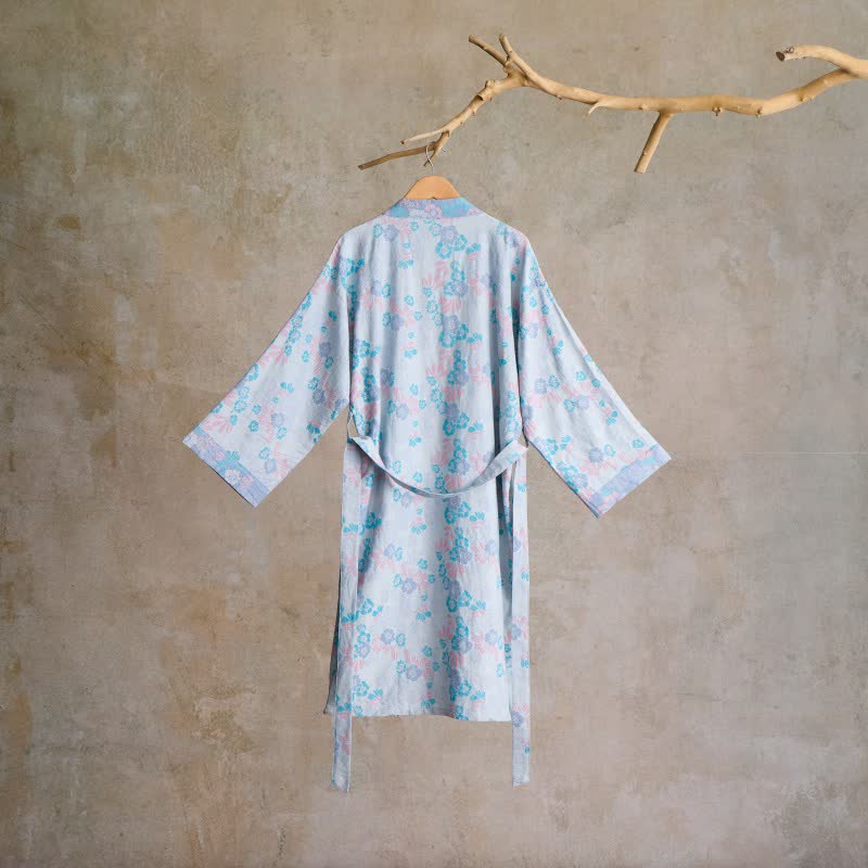 Ownkoti Charming Floral Cotton Gauze Kimono Robe - image 7