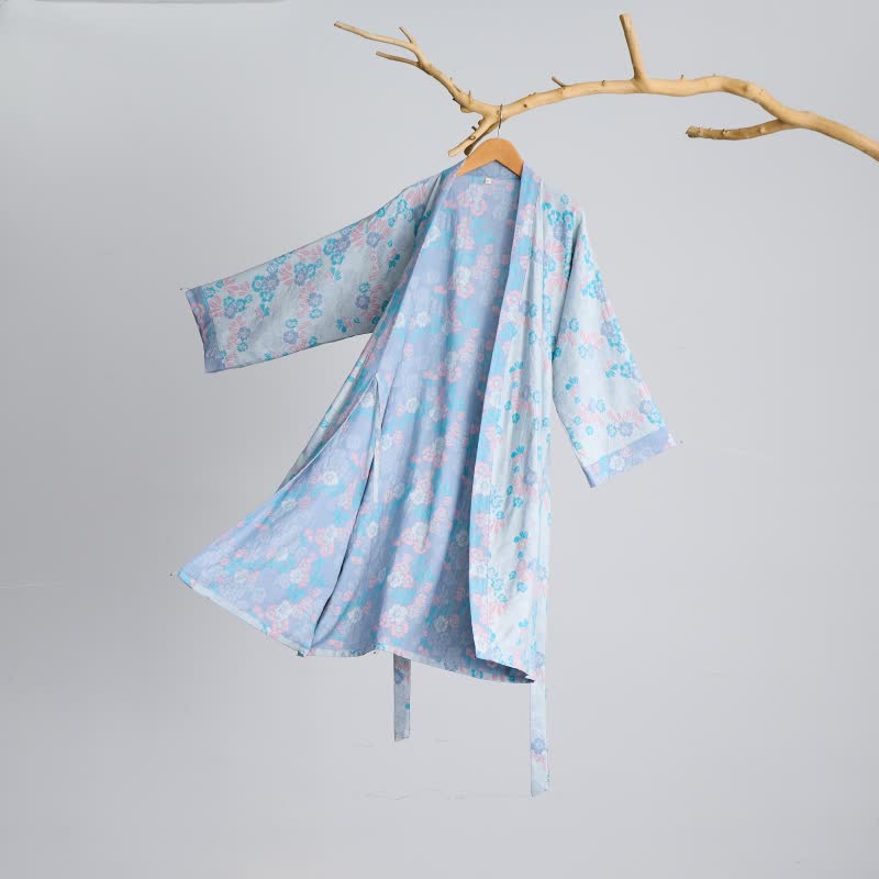 Ownkoti Charming Floral Cotton Gauze Kimono Robe - image 8