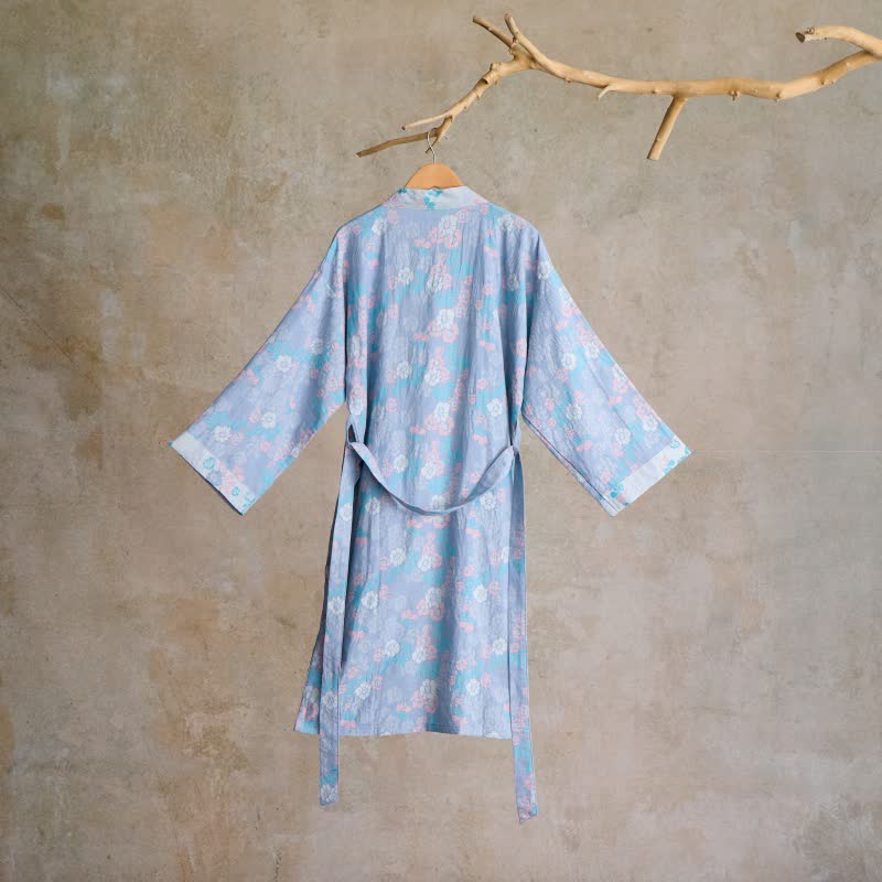 Ownkoti Charming Floral Cotton Gauze Kimono Robe - image 1
