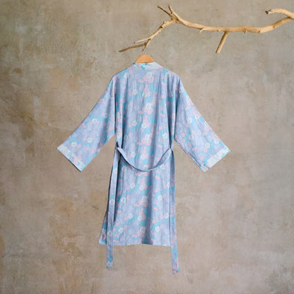 Ownkoti Charming Floral Cotton Gauze Kimono Robe - image 1