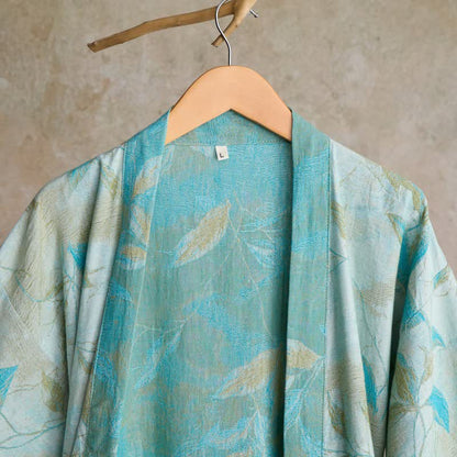 Ownkoti Natural Leaf Cotton Gauze Kimono Robe - image 10