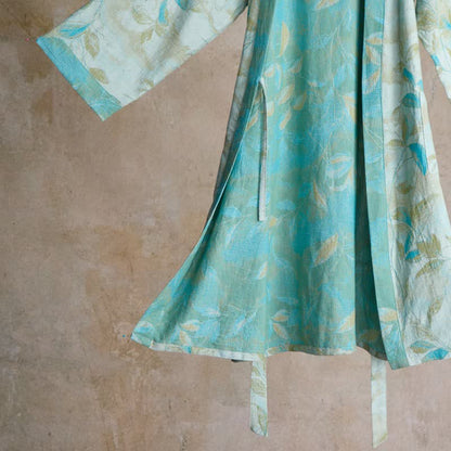 Ownkoti Natural Leaf Cotton Gauze Kimono Robe - image 12