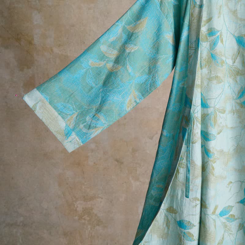 Ownkoti Natural Leaf Cotton Gauze Kimono Robe - image 5