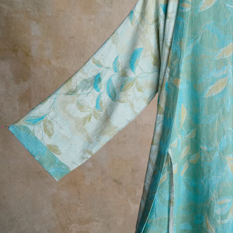 Ownkoti Natural Leaf Cotton Gauze Kimono Robe - image 11