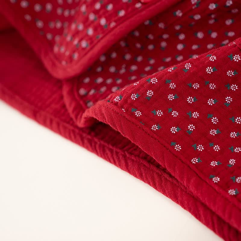 Ownkoti Red Floral Pure Cotton Pajama Set - image 8