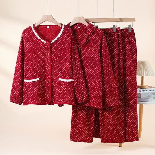 Ownkoti Red Floral Pure Cotton Pajama Set - image 0