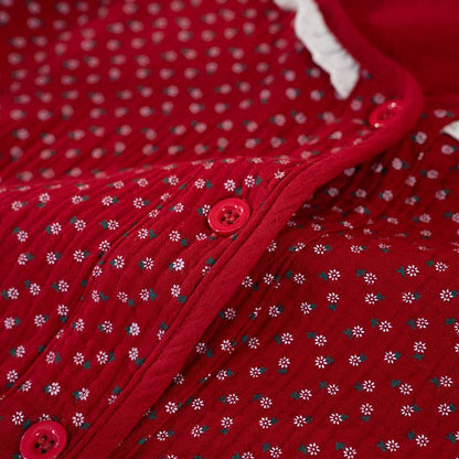 Ownkoti Red Floral Pure Cotton Pajama Set - image 7