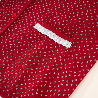 Ownkoti Red Floral Pure Cotton Pajama Set - image 6