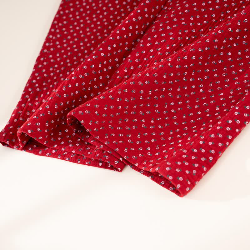 Ownkoti Red Floral Pure Cotton Pajama Set - image 10