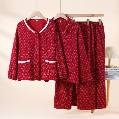 Ownkoti Red Floral Pure Cotton Pajama Set - image 0