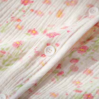 Ownkoti Elegant Begonia Cotton Gauze Pajama Set - image 7