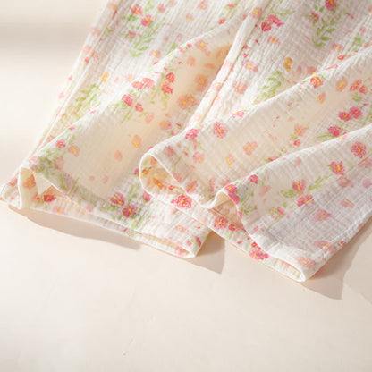 Ownkoti Elegant Begonia Cotton Gauze Pajama Set - image 10