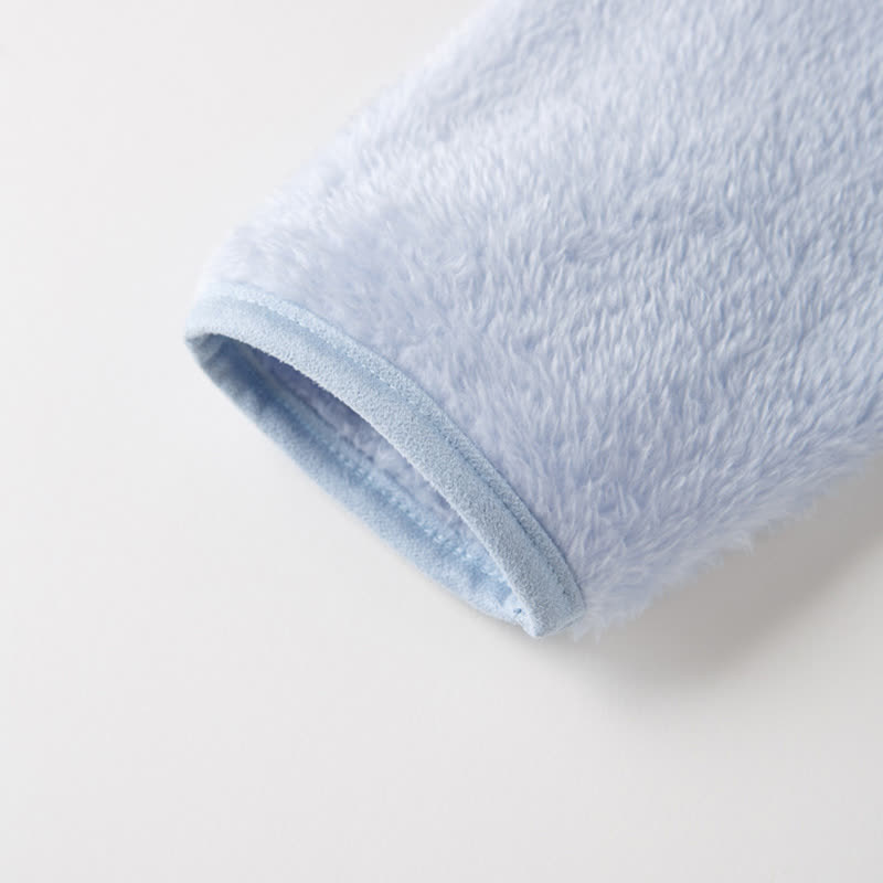 Ownkoti Solid Button Child Plush Loungewear Set - image 5