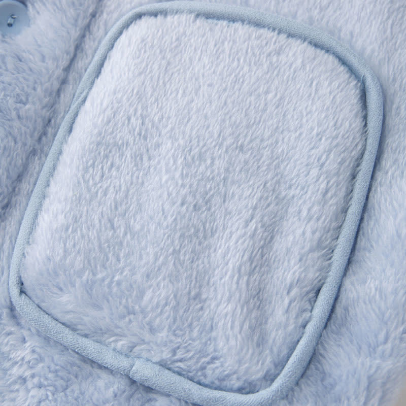 Ownkoti Solid Button Child Plush Loungewear Set - image 2