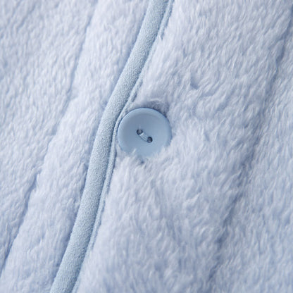 Ownkoti Solid Button Child Plush Loungewear Set - image 3