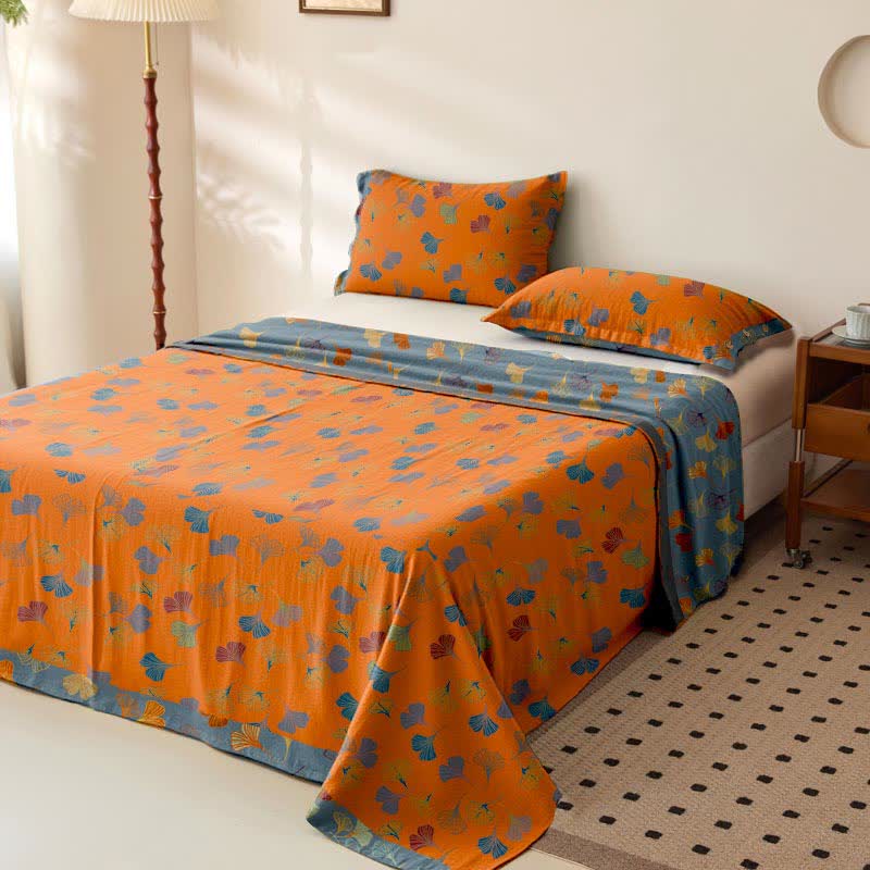 Ownkoti Ginkgo Biloba Cotton Jacquard Sheet Bedspread - image 5