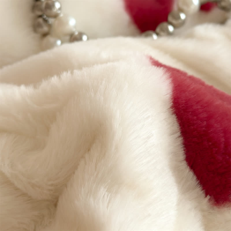 Ownkoti Heart Pattern Plush Fleece Throw Blanket - image 6