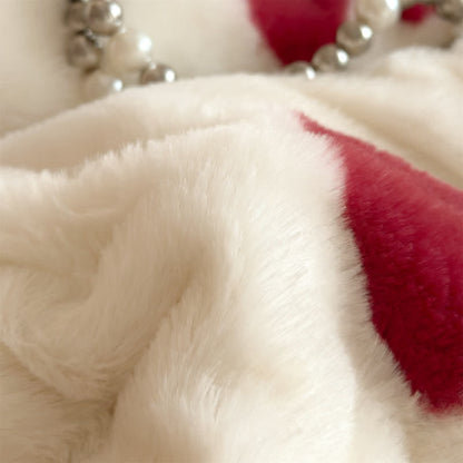 Ownkoti Heart Pattern Plush Fleece Throw Blanket - image 6