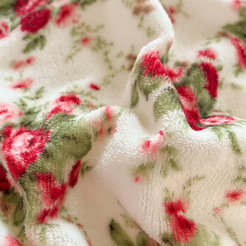 Ownkoti Romantic Vintage Rose Floral Velvet Bedding - image 6