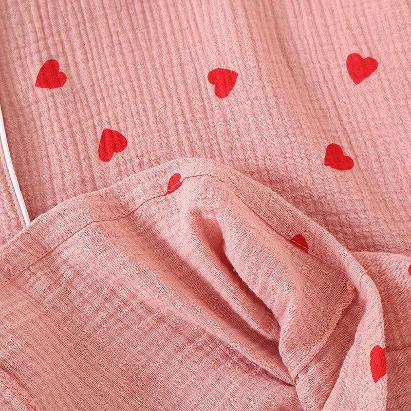 Ownkoti Heart Pure Cotton Gauze Button Nightgown  - image 7