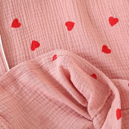 Ownkoti Heart Pure Cotton Gauze Button Nightgown  - image 7