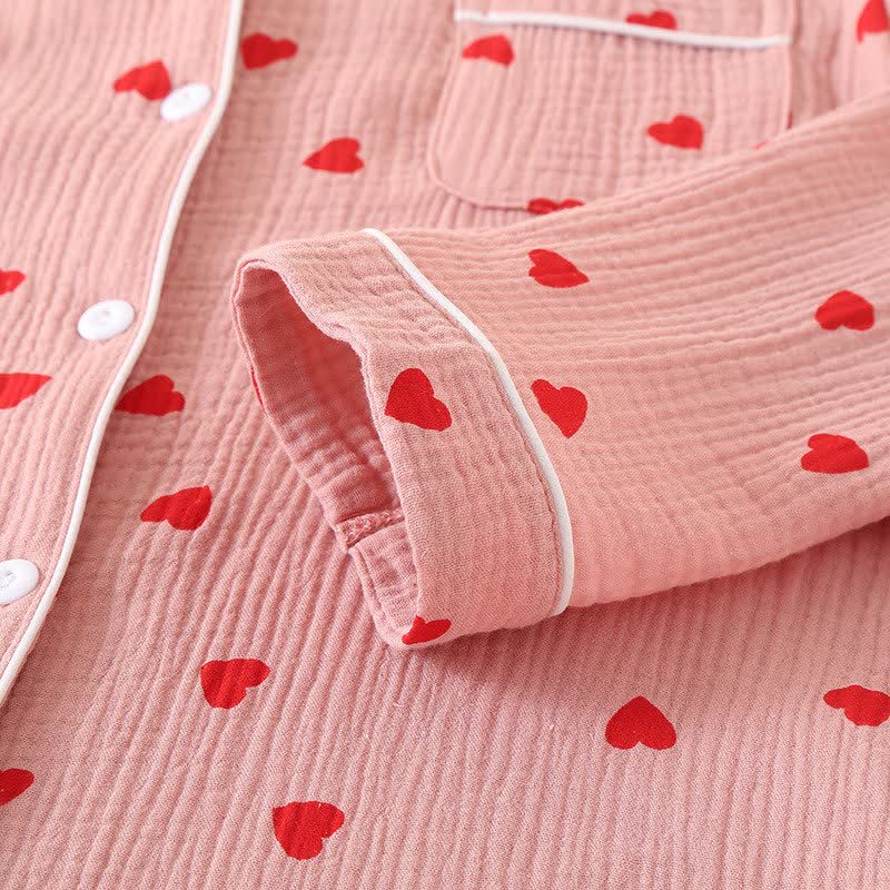 Ownkoti Heart Pure Cotton Gauze Button Nightgown  - image 4