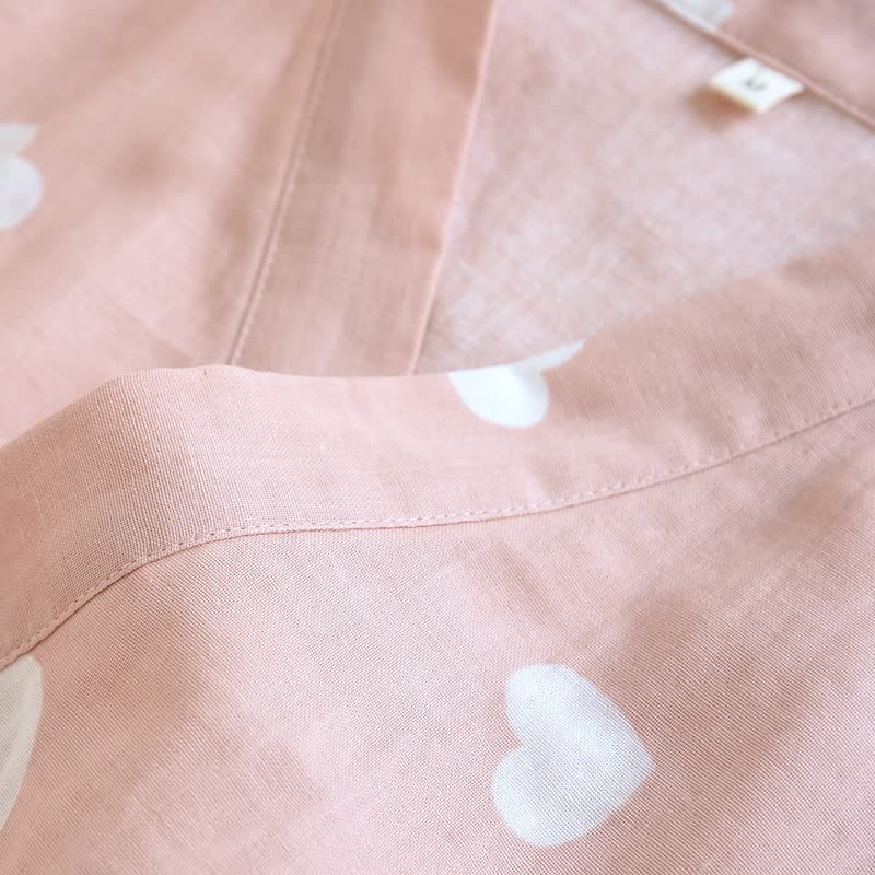 Ownkoti Heart Cotton Gauze Kimono Bathrobe - image 5