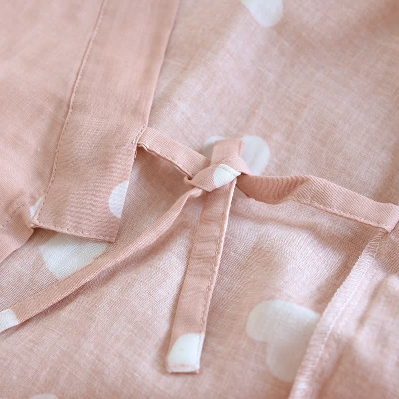 Ownkoti Heart Cotton Gauze Kimono Bathrobe - image 7