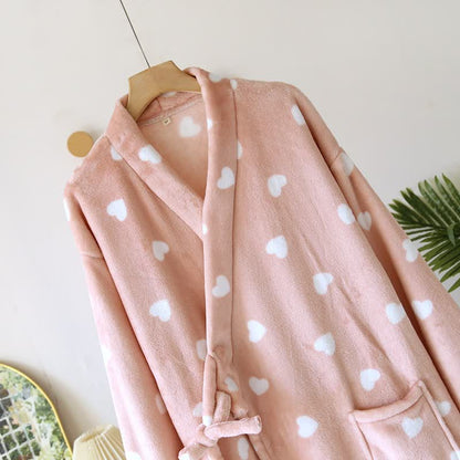 Ownkoti Couples Matching Heart Plush Kimono Robe - image 5