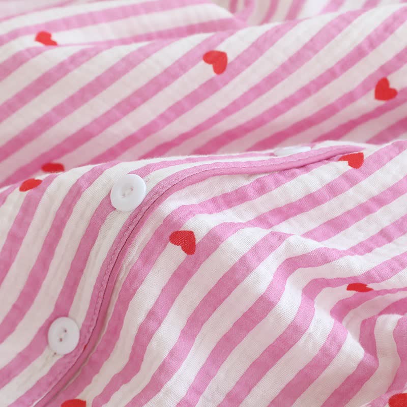 Ownkoti Stripe Heart Cotton Gauze Pajama Set - image 12