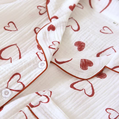 Ownkoti Heart Doodle Cotton Gauze Pajama Set - image 5