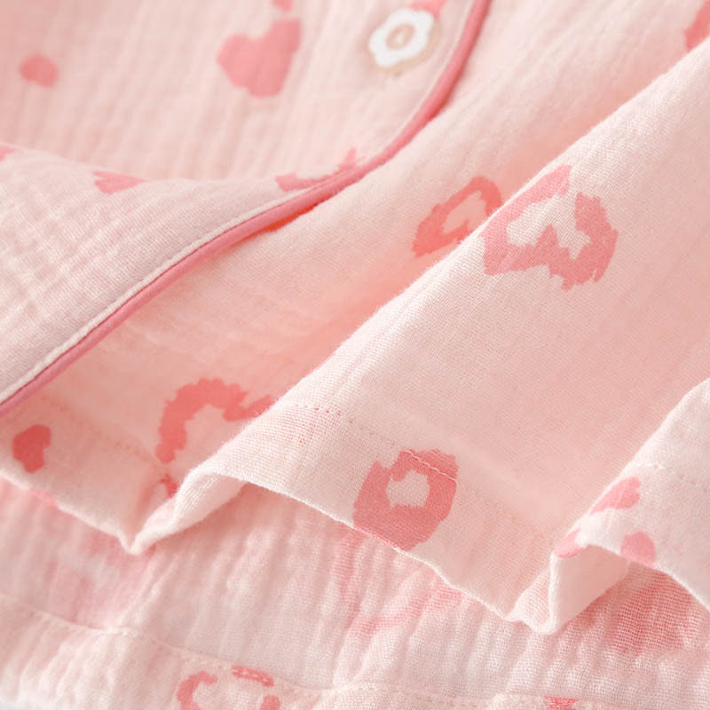 Ownkoti Heart Leopard Print Cotton Pajama Set - image 8