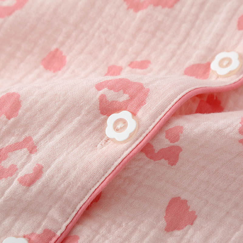 Ownkoti Heart Leopard Print Cotton Pajama Set - image 5