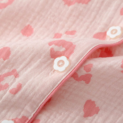 Ownkoti Heart Leopard Print Cotton Pajama Set - image 5