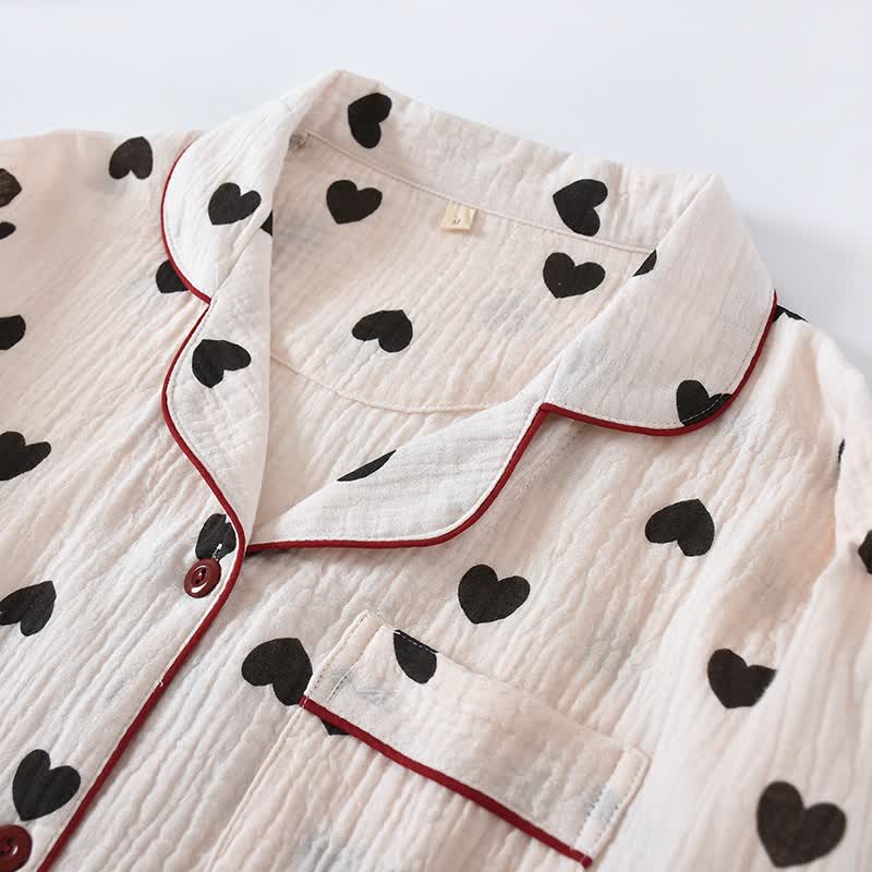 Ownkoti Black Heart Pure Cotton Pajama Set - image 3