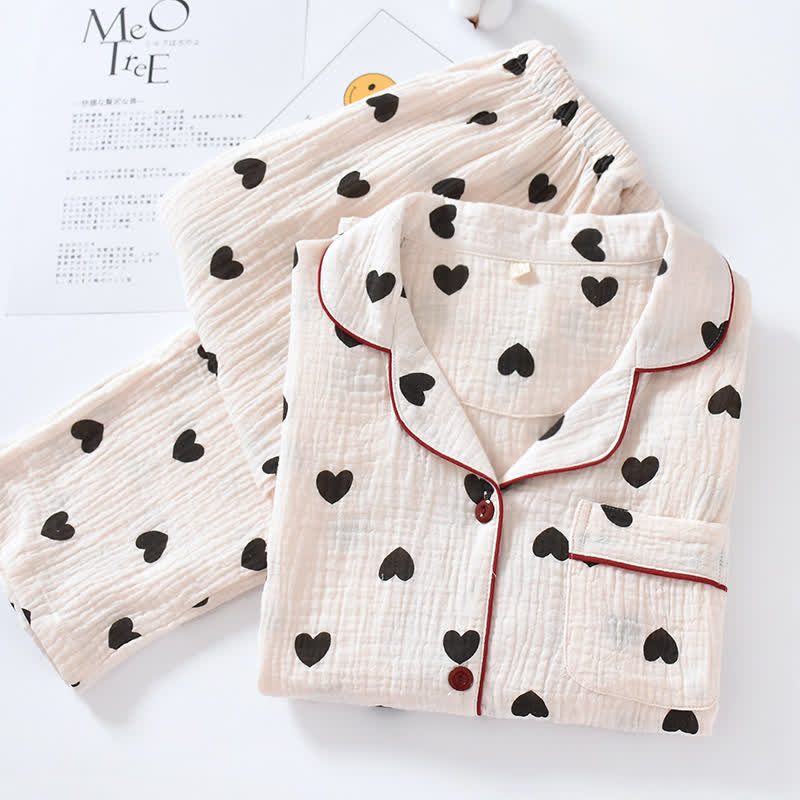 Ownkoti Black Heart Pure Cotton Pajama Set - image 2