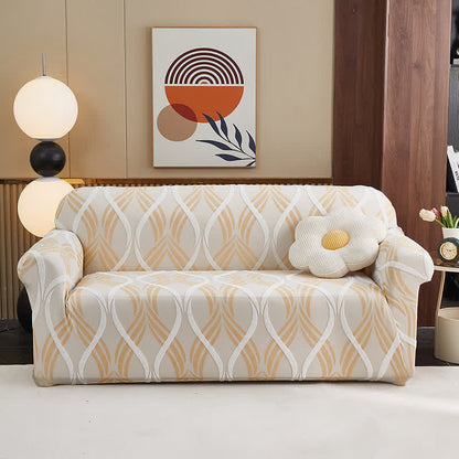 Ownkoti Jacquard Elastic Non-Slip Couch Slipcover - Yellow - All-inclusive - 4-Seater 92" - 118" - image 14