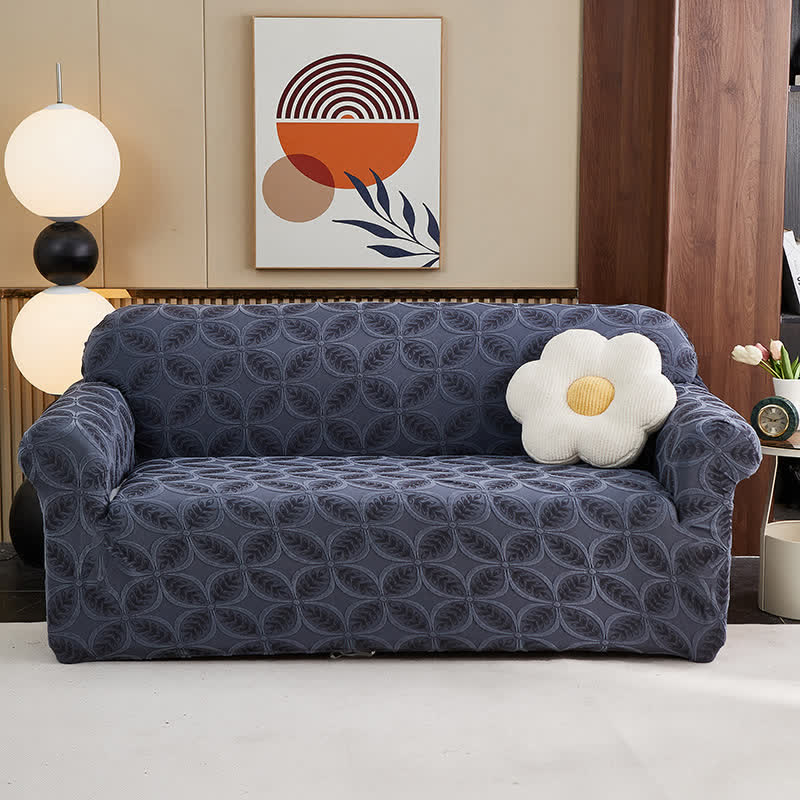 Ownkoti High-Stretch 3D Jacquard Couch Slipcover - Gray Blue - All-inclusive - 4-Seater 92" - 118" - image 6