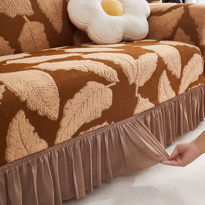 Ownkoti Jacquard Leaf Elastic Full-Wrap Slipcover - image 3