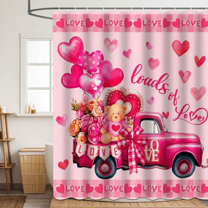 Ownkoti Valentine's Day Romantic Print Shower Curtain - E - 71"W x 79"L - image 4