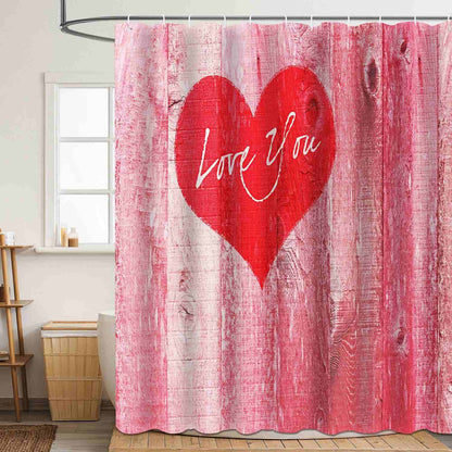 Ownkoti Valentine's Day Romantic Print Shower Curtain - B - 71"W x 79"L - image 1